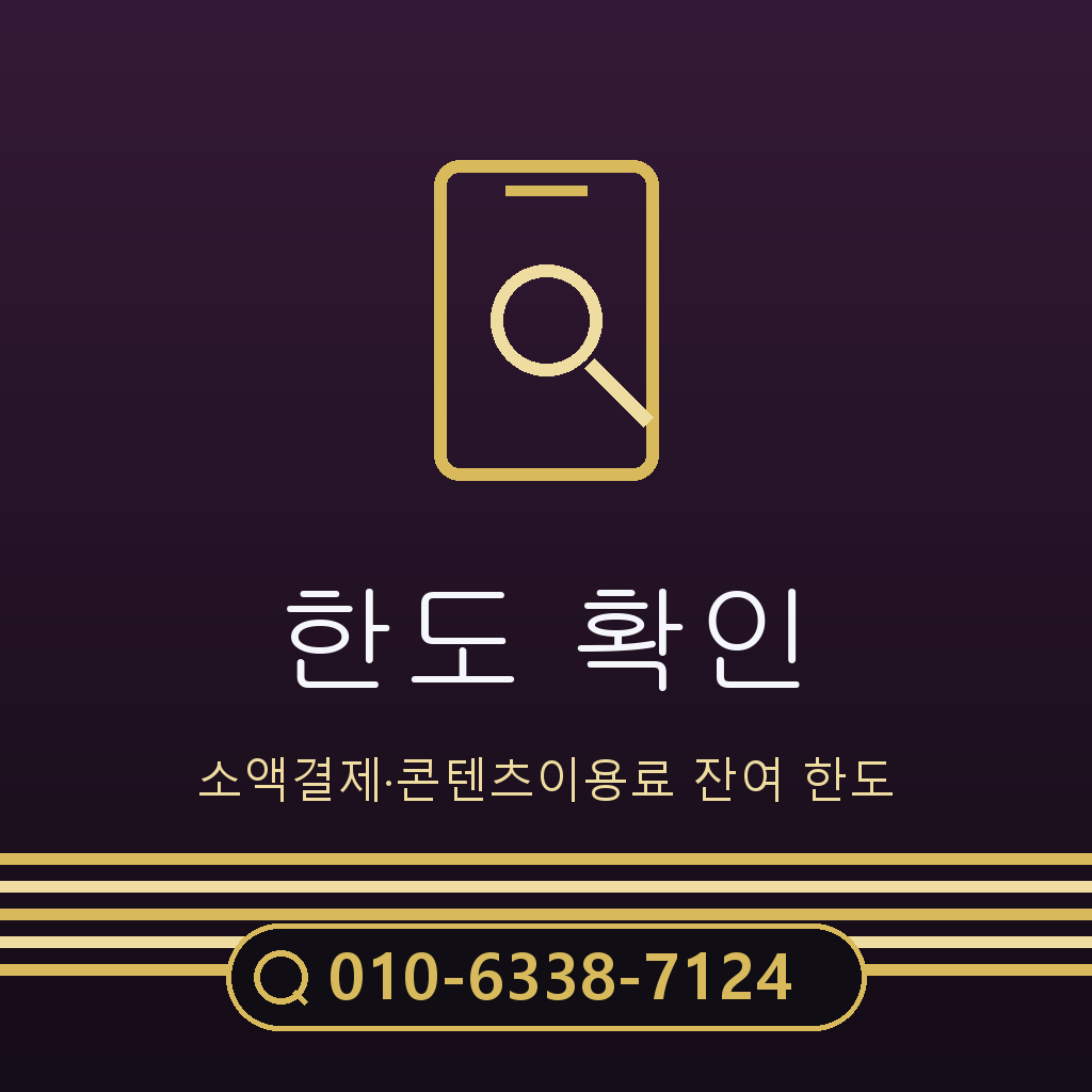 소액결제 한도 확인